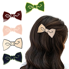 Cellulose Acetate Alligator Hair Clips, Hair Accessories for Girls Women, Bowknot