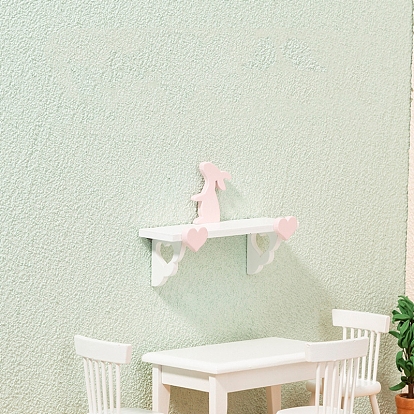 Миниатюрная деревянная полка для хранения кроликов с любовью, аксессуары для кукольного домика с микро-ландшафтом, притворяясь опорными украшениями