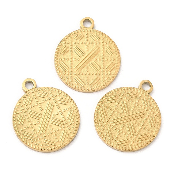 Ионное покрытие (ip) 316l подвески из хирургической нержавеющей стали, без никеля , лазерная резка, плоский круглый шарм