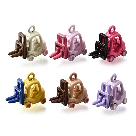 Alloy Enamel Pendants, Forklift Charms