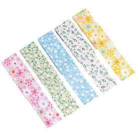 12.5m 5 цвета полиэфирные ленты, цветочным узором, для аксессуаров для одежды