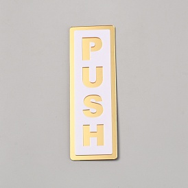 Самоклеящиеся акриловые дверные таблички, прямоугольник со словом push/pull