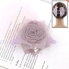 1200Pcs Double Sided Lace Flower Plastic Claw Hair Clips for Girls Women