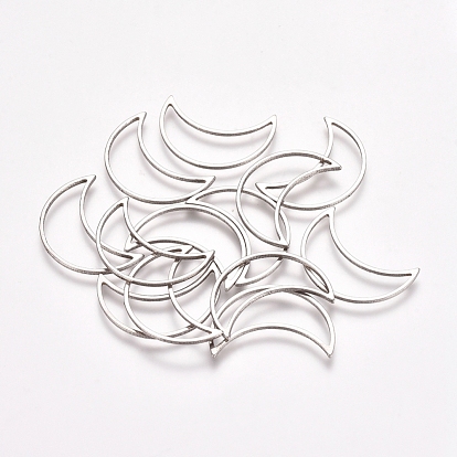 304 Stainless Steel Linking Rings, for Jewelry Making, Moon