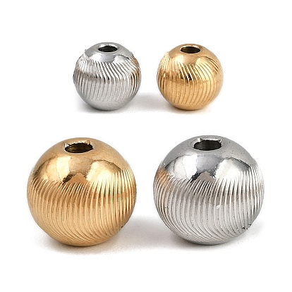 304 из нержавеющей стали бусы, ионное покрытие (ip), круглые