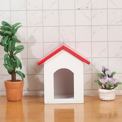 Mini Dollhouse Furniture Model, Dog House Scene Decoration