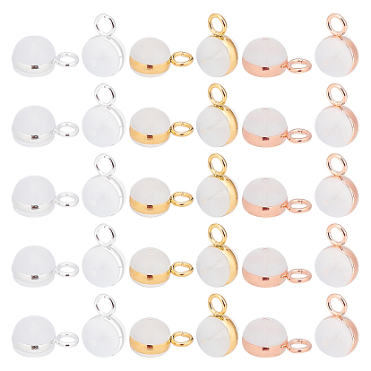 40Pcs 4 Colors Silicone Ear Nuts/Earring Backs with Hole Finding, Loop with 316 Stainless Steel