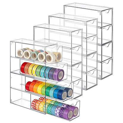 Boîte de rangement pour lunettes de soleil en acrylique multicouche, rectangle