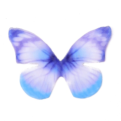 Gradient Color Cloth Butterfly Ornaments, Craft Butterfly, for DIY Hair Accessories, Wedding Dress