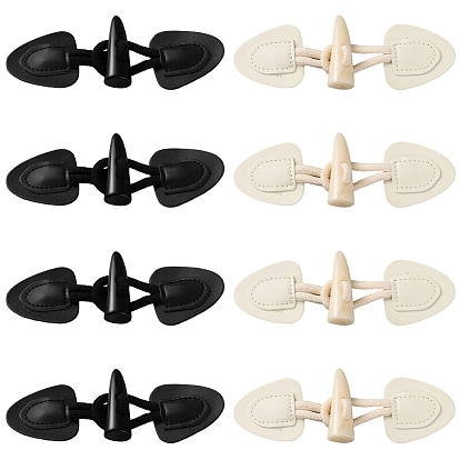 8 шт 2 цвета резиновые пуговицы, кнопки-переключатели из искусственной кожи с роговым покрытием, швейные принадлежности