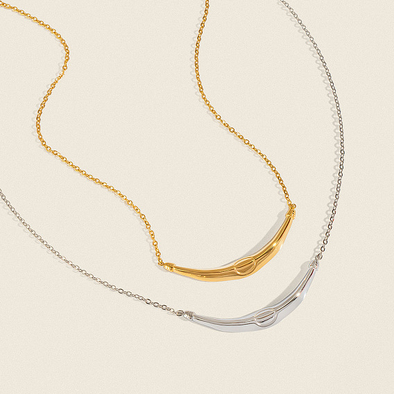 Лето 304 ожерелья из нержавеющей стали с подвеской в виде бычьего рога для женщин и мужчин