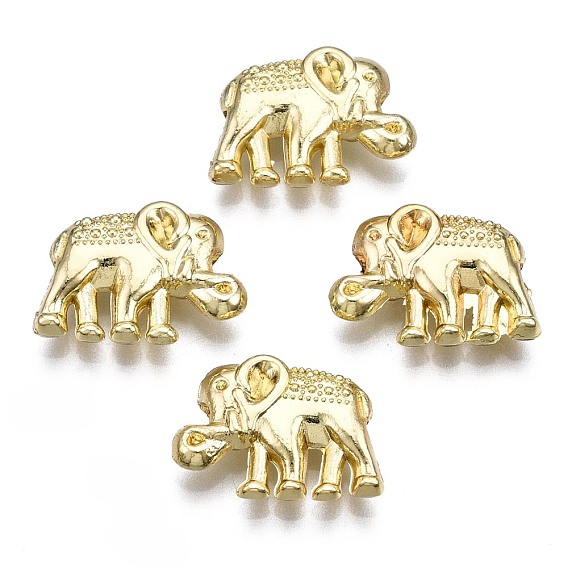 Rack Plating Alloy Beads, Cadmium Free & Lead Free, Elephant