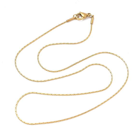 304 из нержавеющей стали бостон цепи ожерелья, с карабин-лобстерами , 18.1 дюйм (460 мм), 1 мм