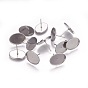 304 Stainless Steel Ear Stud Findings, Oval