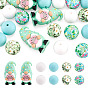 21 pcs 5 styles perles de silicone écologiques de qualité alimentaire, perles focales, formes mixtes