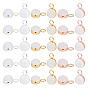 40Pcs 4 Colors Silicone Ear Nuts/Earring Backs with Hole Finding, Loop with 316 Stainless Steel