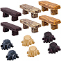 12 шт. 2 стили скамейки из смолы, мини-мебель, украшение сада кукольного домика
