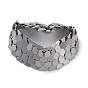 304 Stainless Steel Hexagon Link Chain Bracelets for Women Men