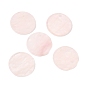 Natural Rose Quartz Pendants, Disc Charms