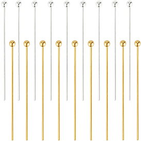 40 шт. 2 цвета 925 булавки с шарообразной головкой из стерлингового серебра