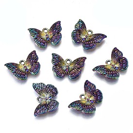 Plated Alloy Pendants, Cadmium Free & Lead Free, Butterfly