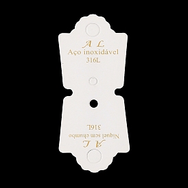 Сложите карточки с золотым тиснением на картонной бумаге для демонстрации ювелирных изделий для хранения ожерелья и браслета