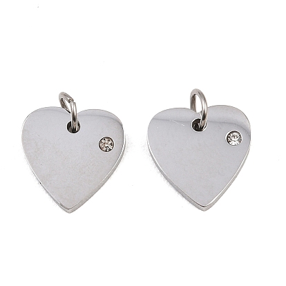 316 хирургические подвески из нержавеющей стали, с кубического циркония, сердце