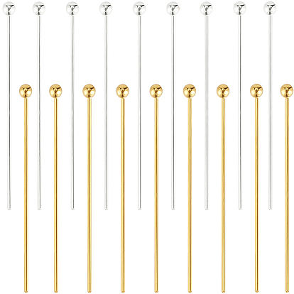 40 шт. 2 цвета 925 булавки с шарообразной головкой из стерлингового серебра