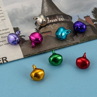 Aluminum Bell Charms, 14x11.5x10mm, Hole: 2mm