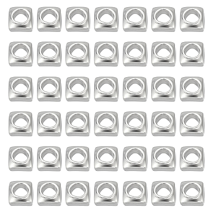 2g 925 бусины-разделители из стерлингового серебра, квадратный