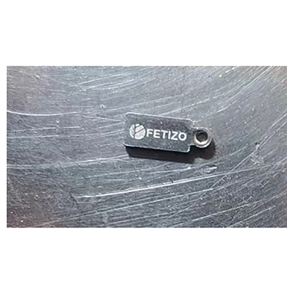 304 Stainless Steel Charms, Rectangle with Logo