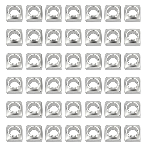 2g 925 бусины-разделители из стерлингового серебра, квадратный