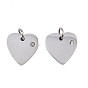 316 хирургические подвески из нержавеющей стали, с кубического циркония, сердце