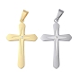 304 подвески из нержавеющей стали, крест очарование, со стразами, вакуумное покрытие pvd