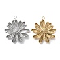 304 подвески из нержавеющей стали, цветочный шарм, ионное покрытие (ip)