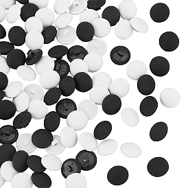 100 шт. 2 цвета 1-отверстие АБС-пластиковая кнопка-стержень, полиэстером, плоско-круглые