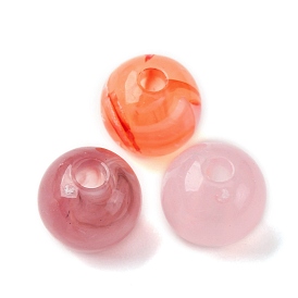 40 шт прозрачные акриловые бусины, круглые, два тона