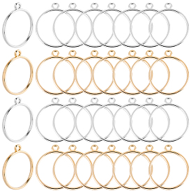 40 шт 2 цвета подвески из цинкового сплава в тибетском стиле, круглые кольца