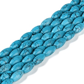 Synthetic Gemstone Dyed Beads Strands, Oval