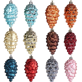 Plastic Pine Cone Pendant Decorations, for Christmas Tree Hanging Decorations