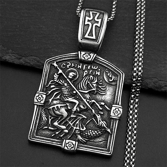 304 ожерелья из нержавеющей стали с подвеской в виде рыцарского креста для мужчин