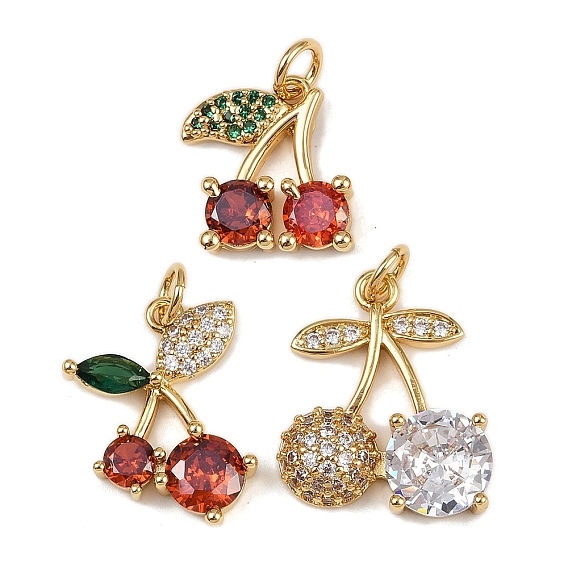 Латунные микро проложить кубического циркония подвески, вишня, с целью перехода в кольце, долговечный, без кадмия и без свинца