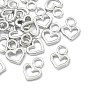 SHEGRACE Brass Heart Charms, Cadmium Free & Nickel Free & Lead Free