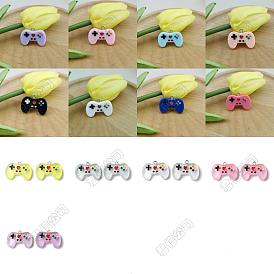 13Pcs 13 Styles Resin Pendants, with Platinum Plated Loops, Game Controller Charms