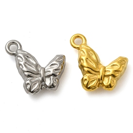 Ion Plating(IP) 304 Stainless Steel Pendants, Butterfly Charm