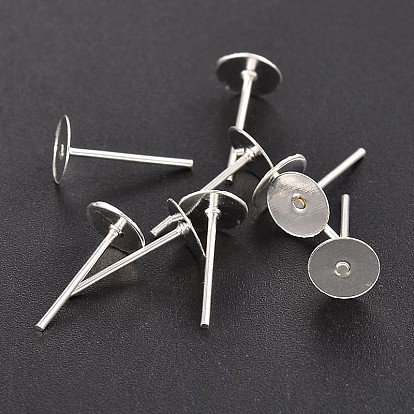 Boucles d'oreille en fer, sans nickel, plat rond