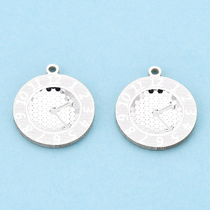 925 Sterling Silver Charms, Clock