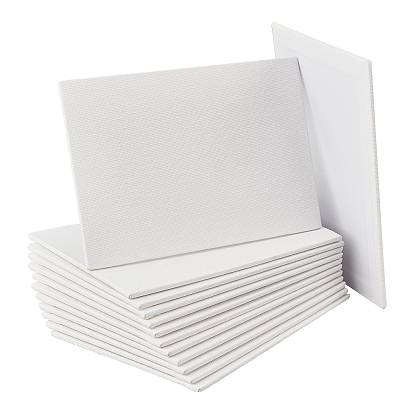 Wood and Cotton Painting Canvas Panels, Blank Drawing Boards, for Oil & Acrylic Painting, Rectangle