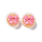Transparent Resin Cabochons, DIY Accessories, Flat Round Gift Box with Bowknot