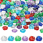 300 pcs 6 couleurs cabochons acryliques, métal doré enlaça, rose